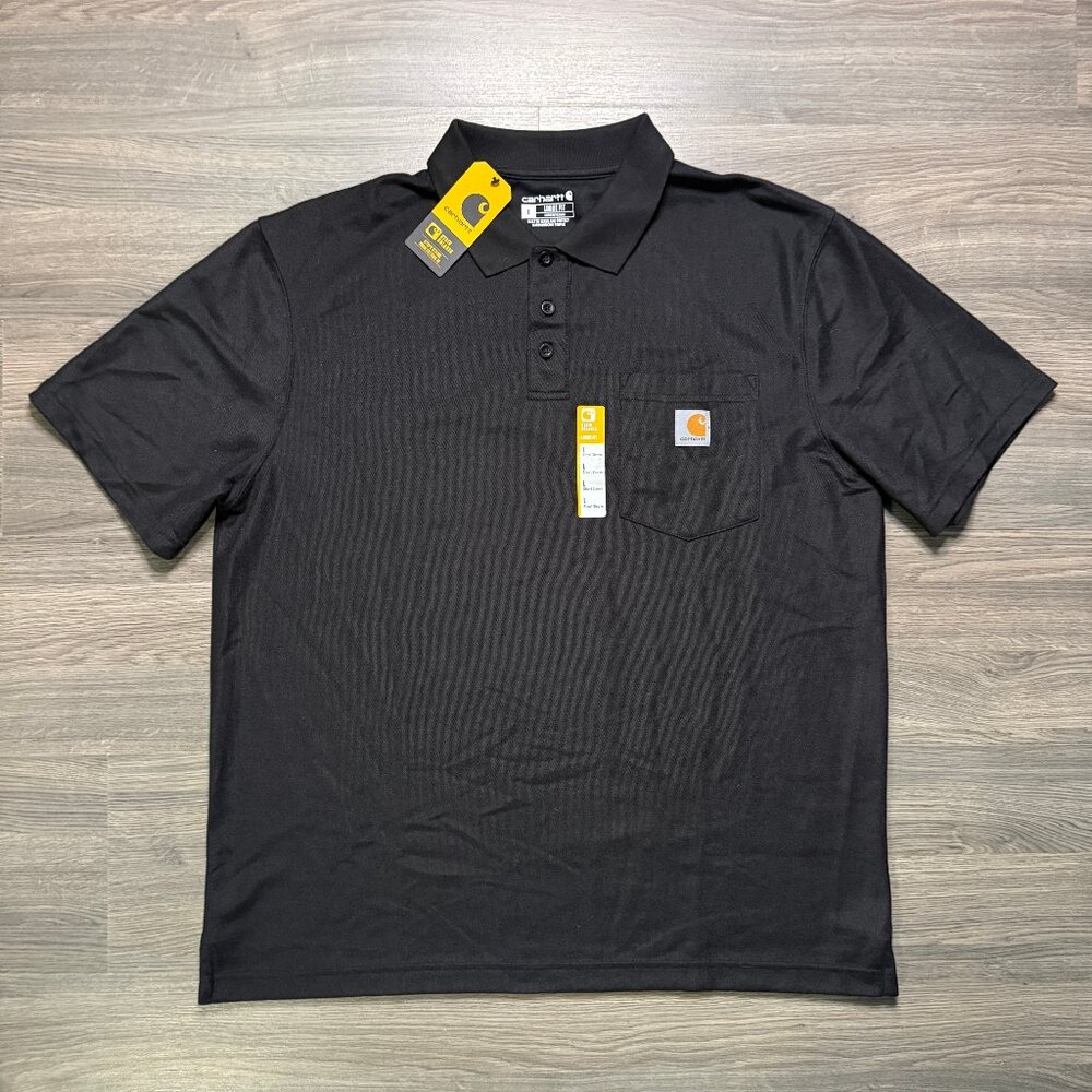 *New Carthartt Men's Workwear Pocket Polo - Black